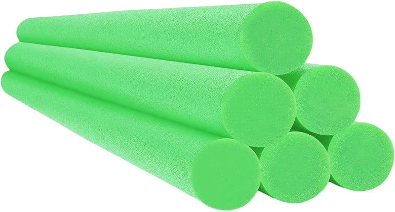Chochkees Green Pool Noodles Swimming Solid Core Foam Tube, Floating Thick Noodles for Floating, Pool Accessories, 52" - Image 1